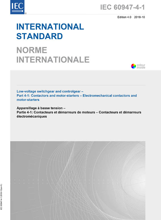 Cover IEC 60947-4-1:2018